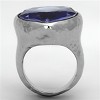 Slickblue Fashion Ring for Women, Polished Stainless Steel with Tanzanite Crystal, Solitaire Pear Design, Size 5-10 - 3 of 4