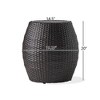 Christopher Knight Home Mick 3 Piece Patio Set with Stackable Rattan Dining Chairs and 19" Side Table - 4 of 4