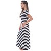 Just Love Womens Stripe Maxi Dress Knit Jersey T-Shirt Dress for Women - 2 of 3