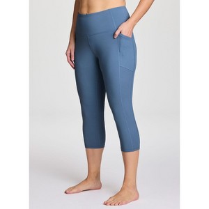 RBX Active Women's High Waisted Ultra Supportive Squat Proof Capri Legging with Pockets for Workouts, Yoga, Loungewear - 1 of 4