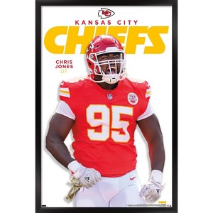 Trends International NFL Kansas City Chiefs - Chris Jones Feature Series 25 Framed Wall Poster Prints - 1 of 4