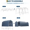 Portable Outdoor Storage Shed with Roll-Up Zipper Door and Versatile Windows,Heavy-Duty Waterproof Garage for Motorcycles,Bikes,Firewood&Garden Tools - 3 of 4