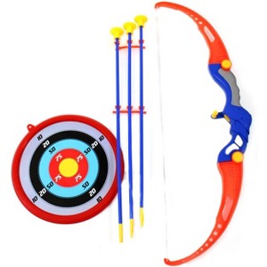 Kings Sport Toy Archery Bow And Arrow Set for Kids With Arrows, Target, And Quiver - 1 of 3