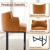 Hyleory Set of 2 Modern PU Leather Bar Stools – Stylish & Comfortable Seating - 3 of 4