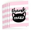 Big Dot of Happiness Purr-fect Kitty Cat - Kitten Meow Baby Shower or Birthday Party Thank You Cards (8 Count) - 2 of 4