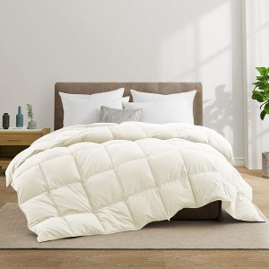 Peace Nest All-Season Medium Warmth Solid Pattern Duvet Insert White Goose Feather Comforter - 1 of 4