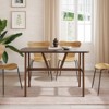 Bencmate Desks Wood Dining Table for 4 to 6 Person, Indoor Home Rectangular Legs and Triangular stable design Kitchen Table, Brown, 47.2"*27.6"*29.5" - 2 of 4