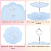 Unique Bargains 3 Tier Dessert Cupcake Stand Holder Round with Tiered Serving Tray for Donuts Fruits Blue Silver Tone - 3 of 4