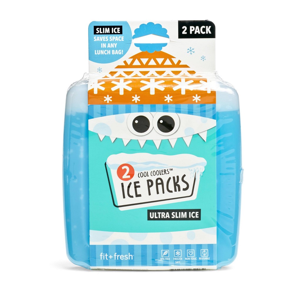 Fit & Fresh 2pk Cool Coolers - Blue (Case of 4 pack of 2)