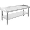Acekool 48" Stainless Steel Grill Stand – 1000 lb Rated Commercial Table with Adjustable Legs & Safety Baffle - 2 of 4