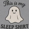 Rerun Island Women My Sleep Shirt Halloween Ghost Short Sleeve Graphic Cotton Cropped Loose T-shirt - 2 of 4