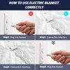 Inhand Heated Blanket Electric Throw - 50"x60" Tie-dyed Flannel Heating Blanket Throw Auto-Off 10 Heat Level Over-Heat Protection - 3 of 4