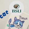 Bemidji State University Primary Logo Automotive Car Refrigerator Locker Vinyl Circle Magnet - 4 of 4