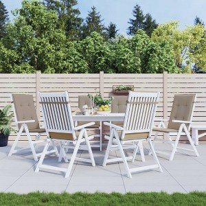 vidaXL Garden Highback Chair Cushions 6 pcs Taupe 47.2 in.x19.7 in.x1.2 in. Fabric - 1 of 4