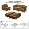 80" Plush Corduroy Multi-Functional Sectional Sofa Bed with Independent Chaise Lounge, Convertible Sofa with Blanket, Deep Seat Couch for Living Room - 2 of 4