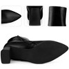 Perphy Women's Pointed Toe Zippered Block Heels Ankle Boots - 4 of 4