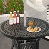 35.43-inch Cast Aluminum Patio Dining Round Table with a 1.88-inch with Umbrella Hole - 3 of 4