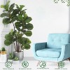 TackView Artificial Fiddle Leaf Fig Tree, Faux Ficus Lyrata Tree, Fake Green Plant for Indoor Outdoor Home Office Living Room Bedroom Decor - 4 of 4