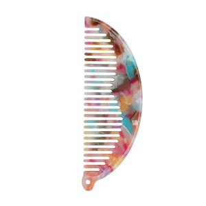 Unique Bargains Half Round Hair Comb with Hole 1 Pc - 1 of 4