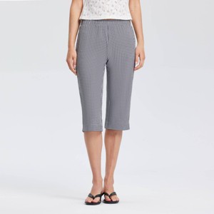 Women's High-Rise Capri Pants - A New Day™ Black Gingham Check XXL