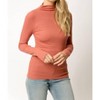 Women's Ribbed Mock Neck Turtleneck - mystree - 2 of 4
