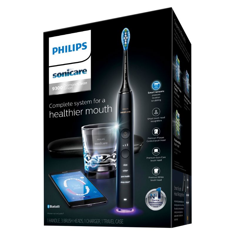 Philips Sonicare DiamondClean Smart Black 9300 Toothbrush, 1 of 9