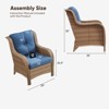 Buenhomino Outdoor Patio Couch Wicker Sofa Loveseat- 2 Seater Rattan Sofa for Outside Patio Garden with Deep Seating and Olefin Cushions - 3 of 4