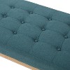 PAGED Ottoman Bench Upholstered Foot Stool Wooden Entryway Bench with Button-Tufted Top for Living Room, Entryway - 2 of 4