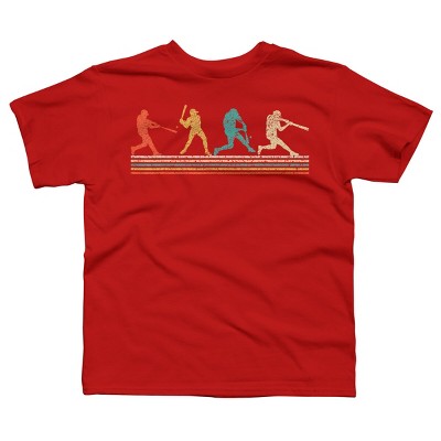 Boy's Design By Humans Vintage Distressed Baseball Swing By LuckyCharm99 T-Shirt