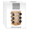 ELLE Decor 12-Jar Spice Rack Organizer, Black and Wood in Multicolored - 4 of 4