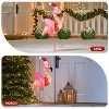 Joyfy 36'' Christmas Outdoor Decorations, Tinsel Flamingo with Christmas Hat Yard Light Decoration with 30 LEDs for Christmas Yard Porch Garden Decor - 4 of 4