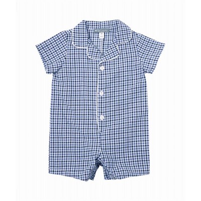Boy's ' Plaid Romper - Petit Confection