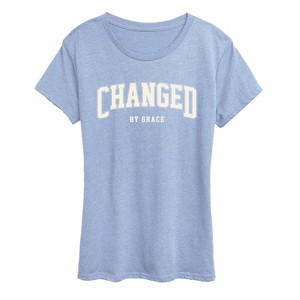 Women's - Instant Message - Changed By Grace Collegiate Short Sleeve Graphic T-Shirt - 1 of 4