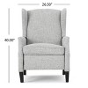 Wingback Recliner Chair with Nailhead Trim,Upholstered Push Back Accent Chair with Birch Wood Legs for Living Room or Bedroom-Maison Boucle - 4 of 4