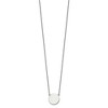 Chisel Stainless Steel Polished Disc on a 16" Plus a 2" Extension Cable Chain Necklace - 3 of 4