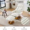 Okak Modern Chenille Adjustable Recliner Swivel Lounge Chair with Ottoman Footstool,Leisure Accent Chair for Living Rooms,Relaxation Areas - 3 of 4