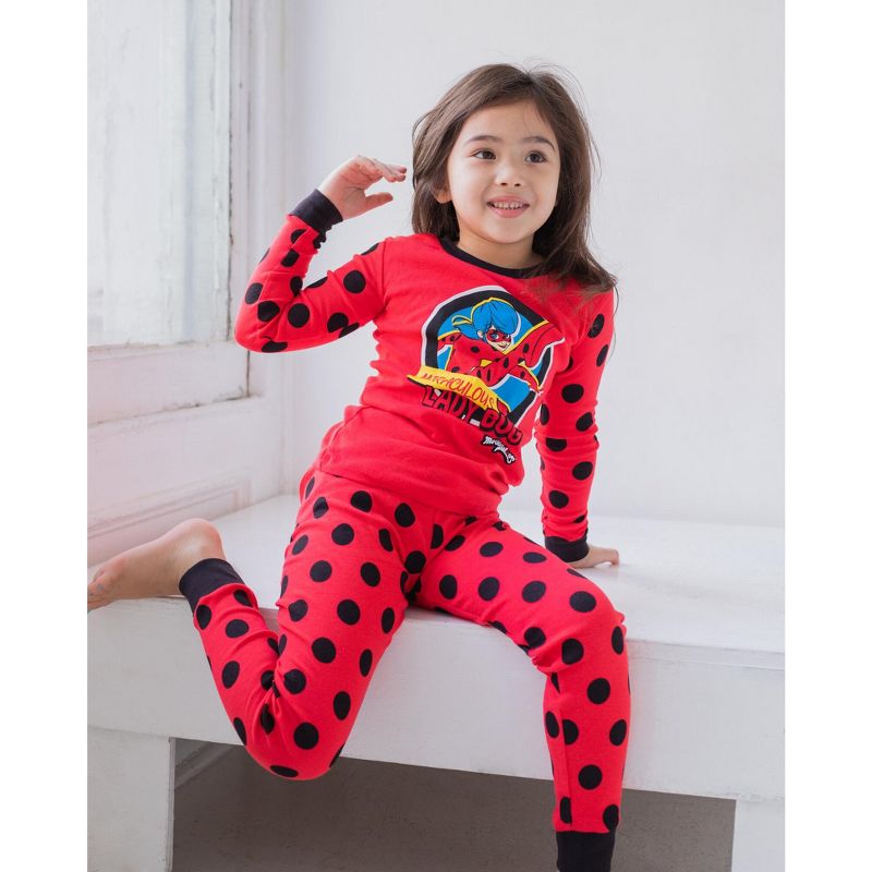 Miraculous Ladybug Vesperia Rena Rouge Girls Pullover Pajama Shirt and Pants Sleep Set Little Kid to Big Kid, 5 of 10