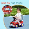 Toddler Ride on Fire Truck with Music, Horn, Under Seat Storage, for Kids 18-36 Months - 4 of 4