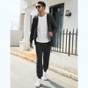 Men's Tracksuits 2 Piece Hooded Athletic Sweatsuit Zip Jogging Sportsuits Black L - 3 of 4