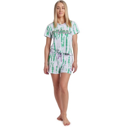 Marvel She Hulk Womens Pullover Pajama Shirt And Shorts Sleep Set