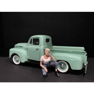 Car Girl in Tee Michelle Figurine for 1/24 Scale Models by American Diorama