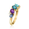 Ross-Simons 1.70 ct. t.w. Multi-Gemstone Ring With Lab-Grown Diamonds in 18kt Gold Over Sterling - 3 of 4