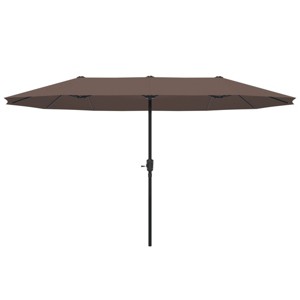 Ainfox 13ft Outdoor Patio Umbrella Double-sided Deck Pool Umbrella with 1.5 Inch Pole, Fade Resistant  for Porch, Market, Backyard - 1 of 4