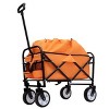 YONWAY Foldable Wagon Cart,Dual-Layer Design Beach Wagon,with All-Terrain Wheels for Camping Shopping Sports Gardening Fishing 225lbs Capacity - 2 of 4