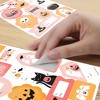 Big Dot of Happiness Pastel Halloween - Assorted Pink Pumpkin Birthday Party Gift Tag Labels - To and From Treat Stickers - 12 Sheets - 120 Stickers - 4 of 4