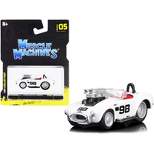 1964 Shelby Cobra #98 White with Red Interior 1/64 Diecast Model Car by Muscle Machines