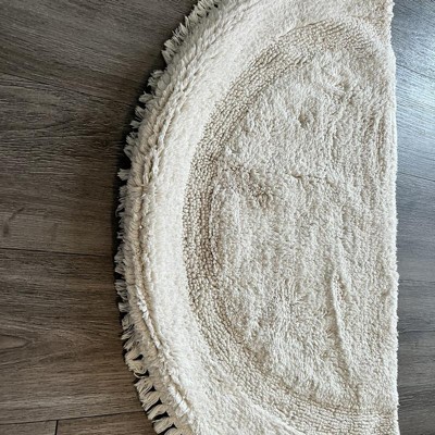 18x32 Plush Half Moon Bath Rug Cream - Threshold™