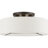 Livex Lighting Ellsworth 3 - Light Semi-Flush Mount in  Brushed Nickel/Shiny White - 3 of 3