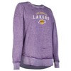 NBA Los Angeles Lakers Women's Burnout Crew Neck Fleece Sweatshirt - L - 3 of 4