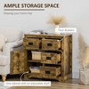 Industrial Sideboard Buffet Cabinet, Kitchen Cabinet with 4 Drawers, 1 Door, Adjustable Shelf Coffee Bar Cabinet - 4 of 4